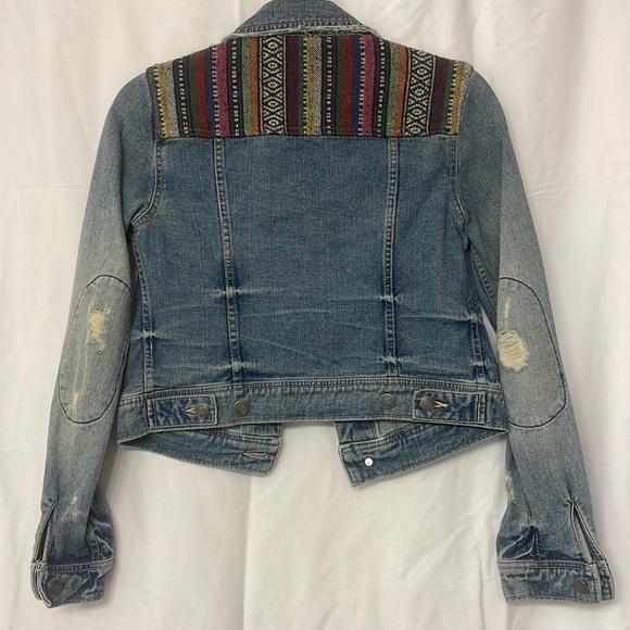 Free People Aztec Baja Denim Jacket *NWOT* - Picture 8 of 10